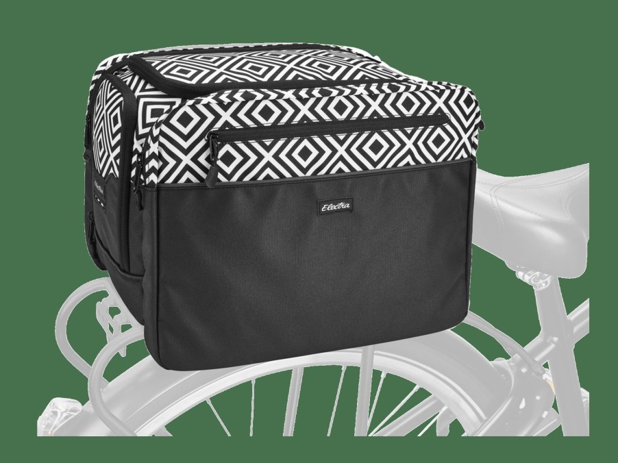 Accessories Trek Bags & Panniers | Electra Andi Trunk Rear Rack Bag Black/White