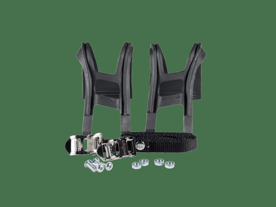 Parts Trek Pedals | Wellgo Mt-13 Medium Toe Clip & Strap Set