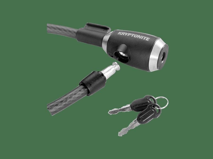 Accessories Trek Locks | Kryptonite Kryptoflex 1218 Key Cable Lock Black