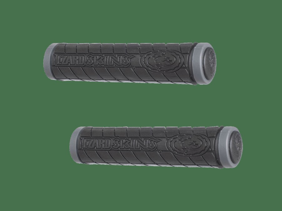 Parts Trek Grips | Lizard Skins Dual Compound Logo Grip Set Black