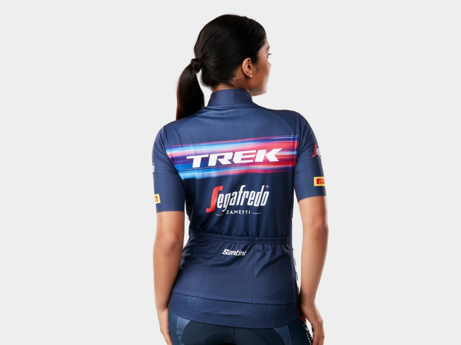 Apparel Trek Team Wear | Santini Trek-Segafredo Women'S Tdf Replica Cycling Jersey Dark Blue