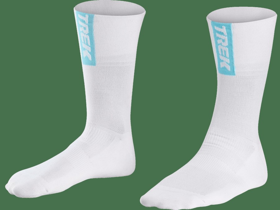 Apparel Trek Team Wear | Santini Trek-Segafredo Women'S Team Cycling Socks White/Light Blue