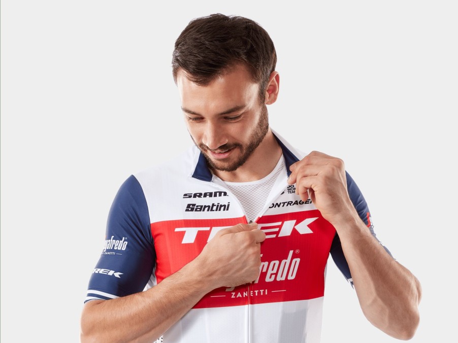 Apparel Trek Team Wear | Santini Trek-Segafredo Men'S Team Replica Race Cycling Jersey White/Dark Blue