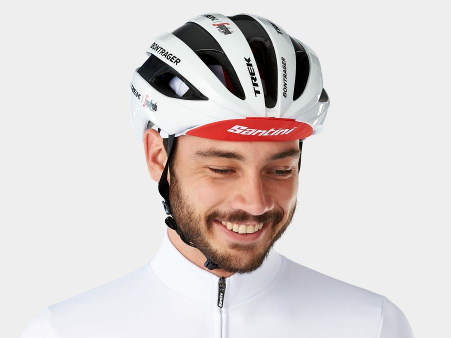 Apparel Trek Cycling Caps & Headwear | Santini Trek-Segafredo Team Replica Cycling Cap White/Red