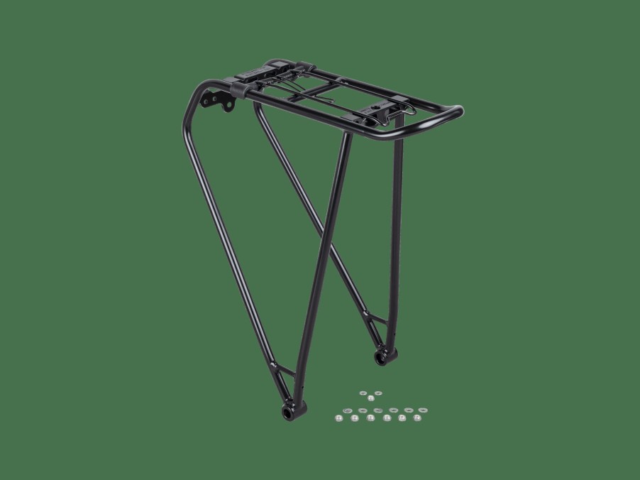 Accessories Trek Bike Racks | Racktime Polo Snapit Rear Rack With Spring Clip Black