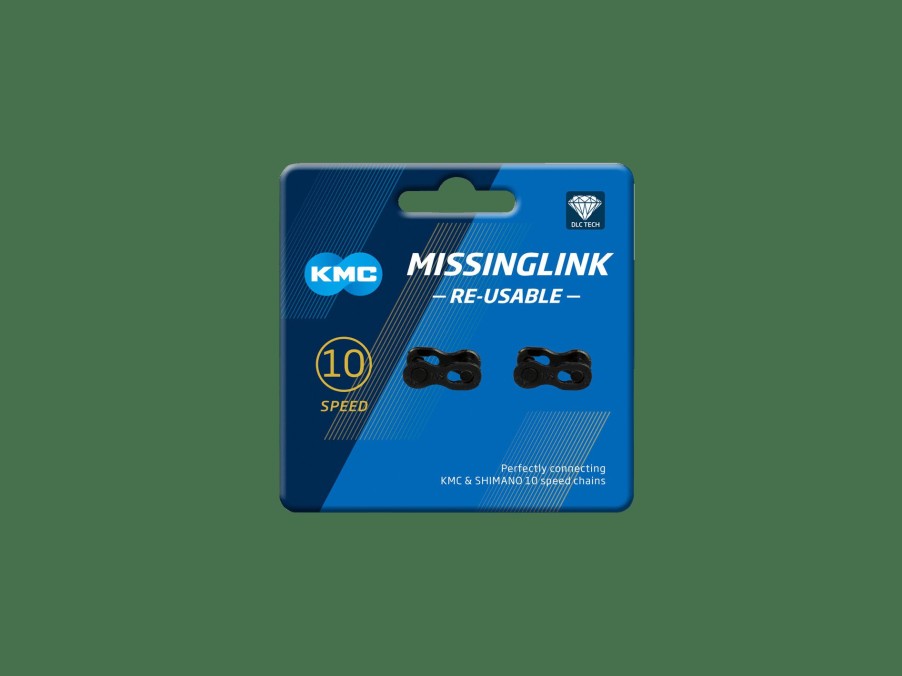 Parts Trek Chains | Kmc Missing Link Dlc Reusable Shimano Chain Link Card Of 2 Black