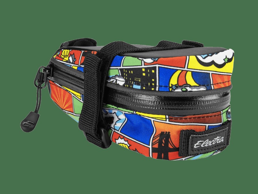 Accessories Trek Bags & Panniers | Electra Ka Pow Saddle Bag Black/Orange