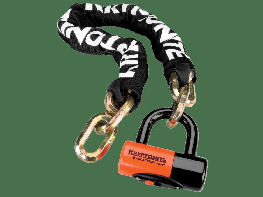 Accessories Trek Locks | Kryptonite New York 1210 Chain Lock Black/Orange