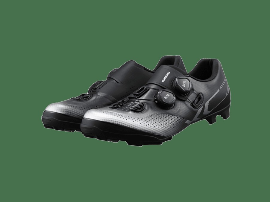 Apparel Trek Mountain Bike Shoes | Shimano Xc702 Men'S Mountain Bike Shoe Black/Silver