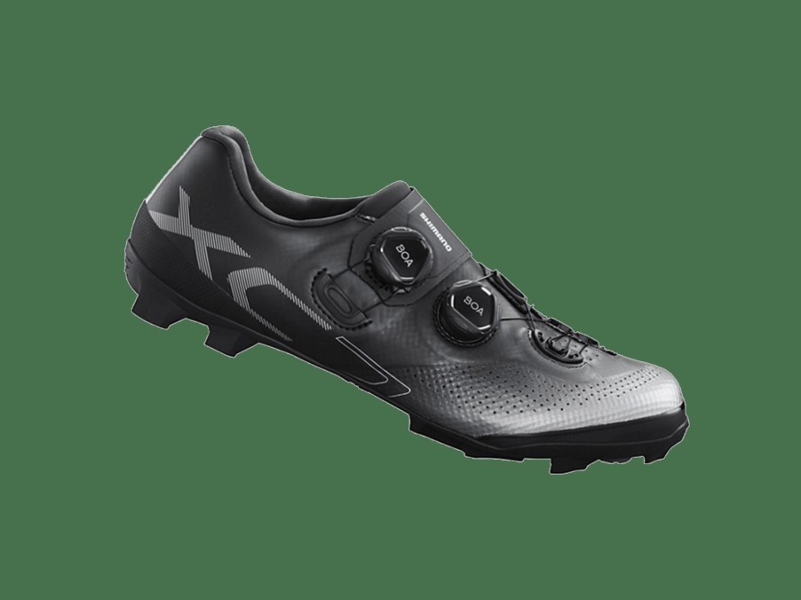 Apparel Trek Mountain Bike Shoes | Shimano Xc702 Men'S Mountain Bike Shoe Black/Silver