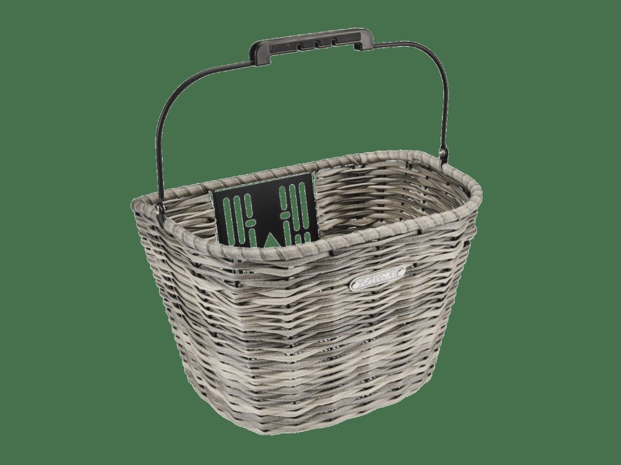 Accessories Trek Baskets | Electra All-Weather Woven Front Qr Basket Grey