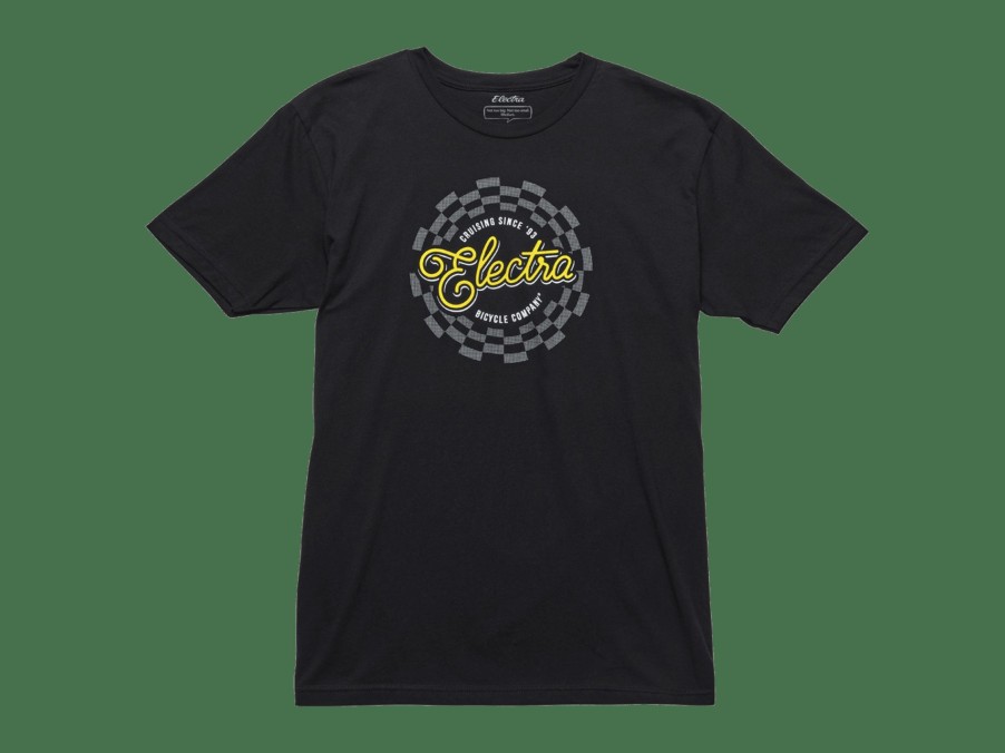 Apparel Trek T-Shirts | Electra Men'S Classic Check T-Shirt Black