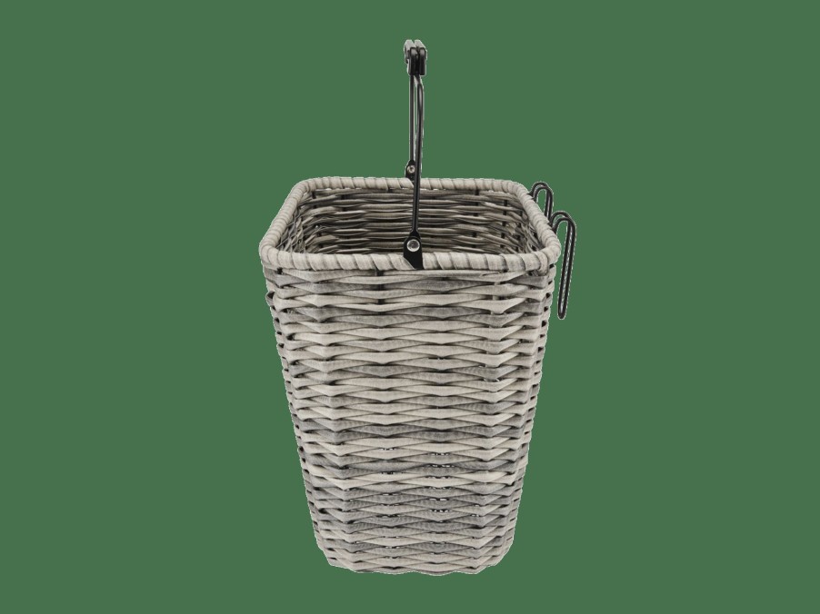 Accessories Trek Baskets | Electra All-Weather Woven Pannier Basket Grey