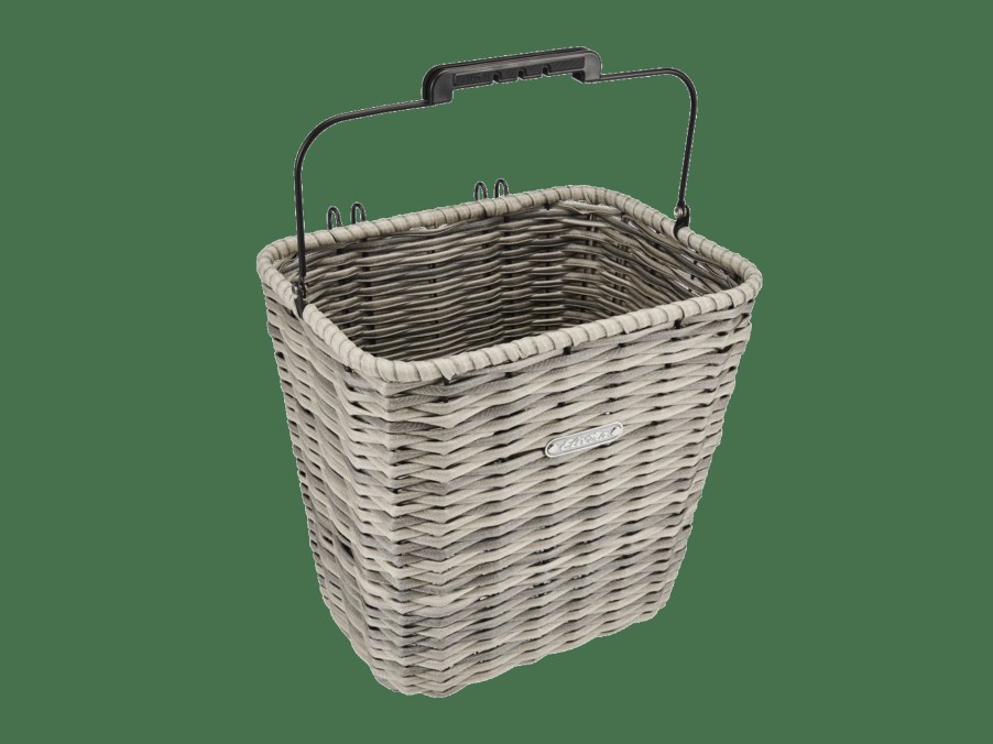 Accessories Trek Baskets | Electra All-Weather Woven Pannier Basket Grey