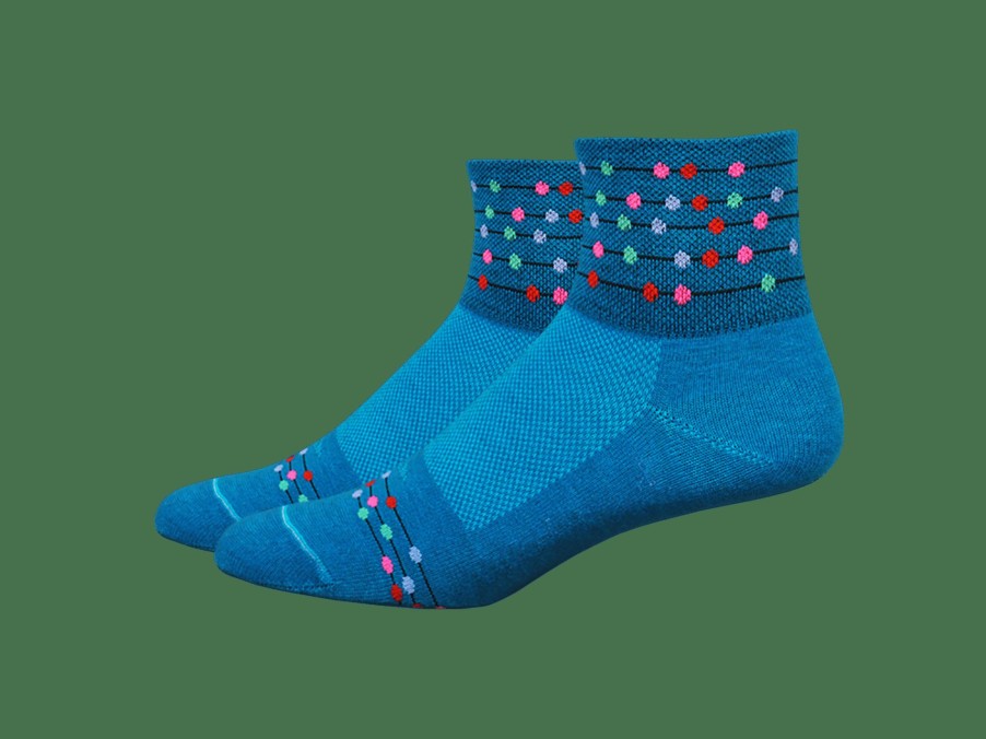 Apparel Trek Socks | Defeet Wooleator Comp 2'' Women'S Abacus Socks Blue