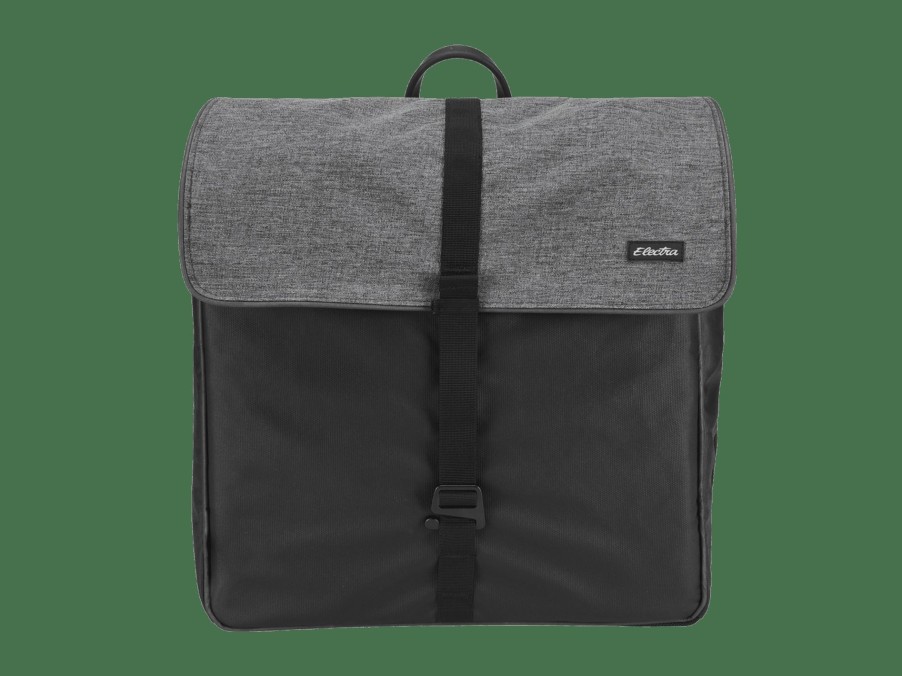 Accessories Trek Bags & Panniers | Electra Heather Charcoal Pannier Bag Black/Grey