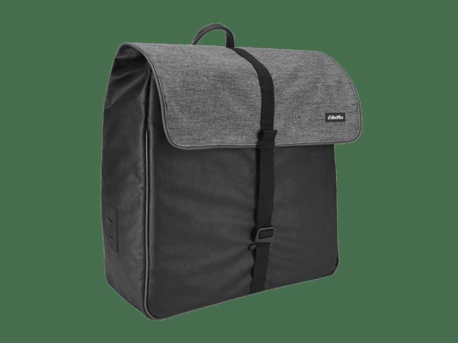 Accessories Trek Bags & Panniers | Electra Heather Charcoal Pannier Bag Black/Grey