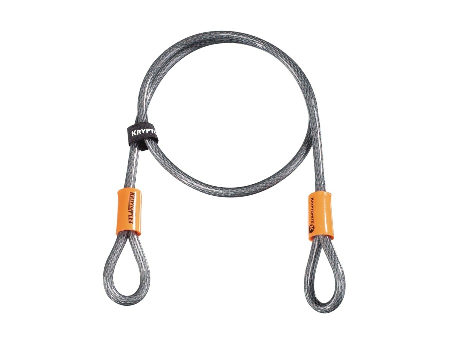 Accessories Trek Locks | Kryptonite Kryptoflex 410 Double Loop Cable Black/Orange