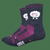 Apparel Trek Socks | Defeet Woolie Boolie Comp 4" Baaad Sheep Socks Black/Pink