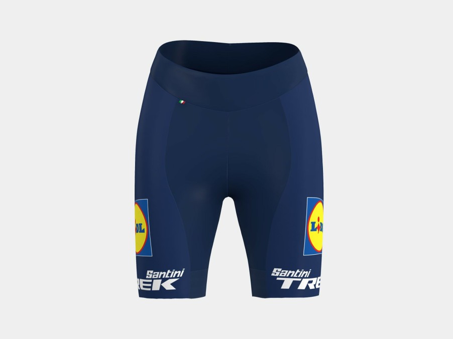 Apparel Trek Shorts & Bib Shorts | Santini Lidl-Trek Women'S Replica Race Short Dark Blue/Yellow