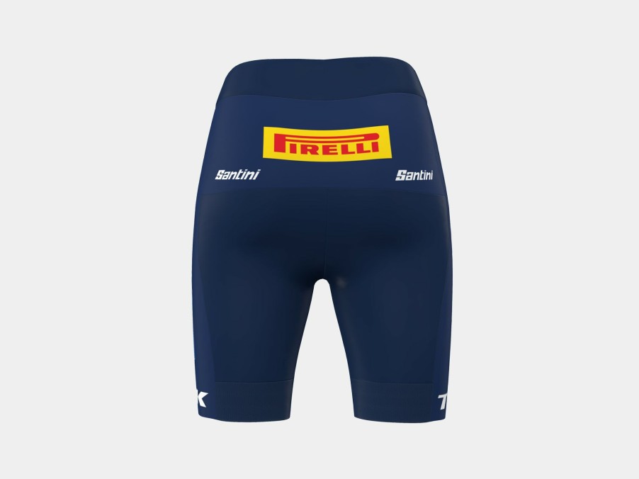 Apparel Trek Shorts & Bib Shorts | Santini Lidl-Trek Women'S Replica Race Short Dark Blue/Yellow