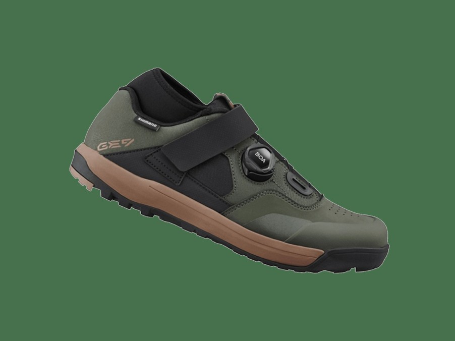 Apparel Trek Mountain Bike Shoes | Shimano Ge900 Men'S Mountain Bike Shoe Dark Green