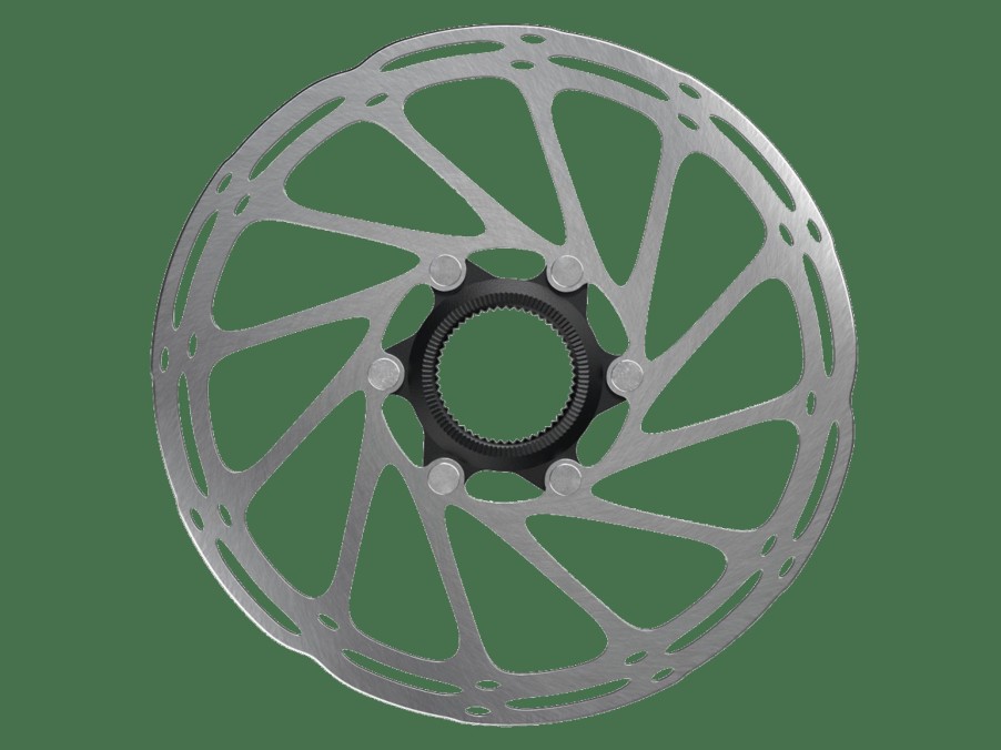 Parts Trek Brakes & Levers | Sram Centerline Centerlock Rounded Edge Disc Brake Rotor Silver/Black