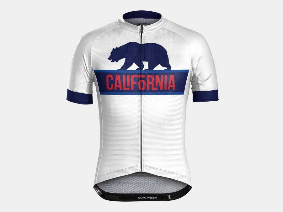 Apparel Trek Jerseys | Bontrager California State Cycling Jersey White