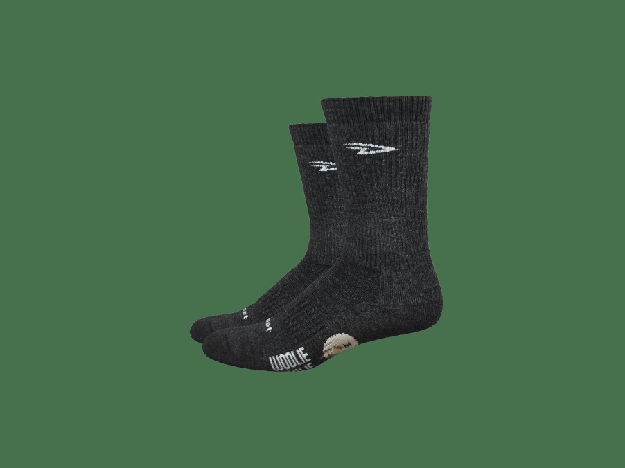 Apparel Trek Socks | Defeet Woolie Boolie 6" D-Logo Socks Dark Grey