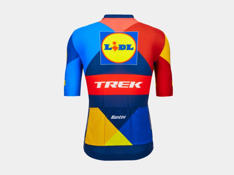 Apparel Trek Team Wear | Santini Lidl-Trek Replica Race Jersey Dark Blue/Yellow