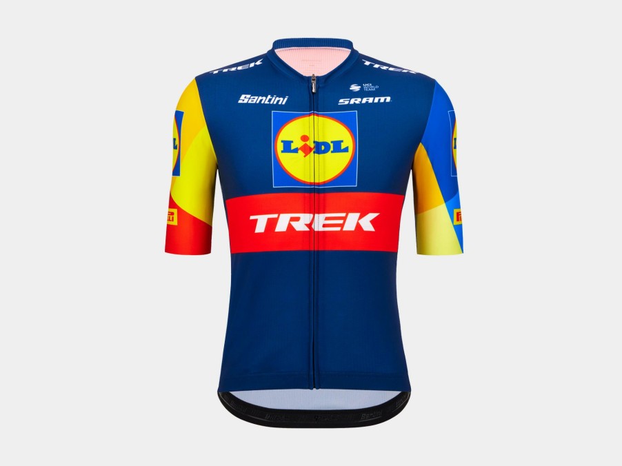 Apparel Trek Team Wear | Santini Lidl-Trek Replica Race Jersey Dark Blue/Yellow