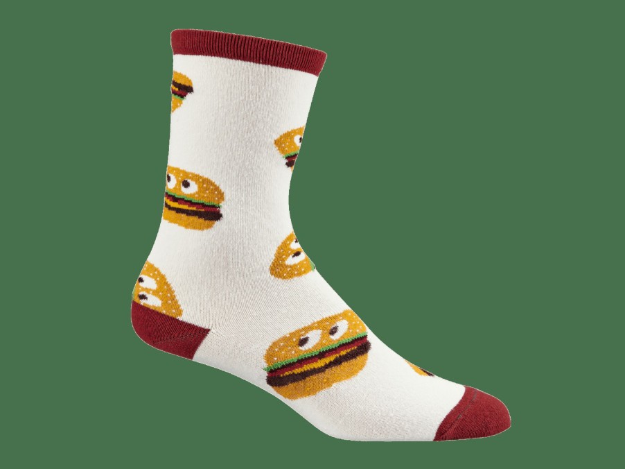 Apparel Trek Socks | Electra Burger Socks Cream/Red