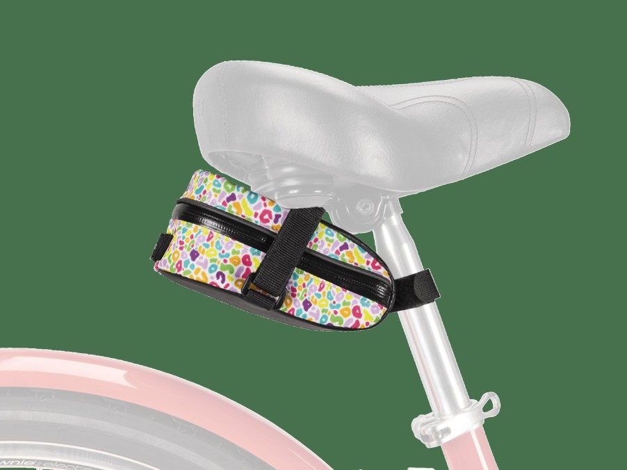 Accessories Trek Bags & Panniers | Electra Leopard Saddle Bag White/Light Purple