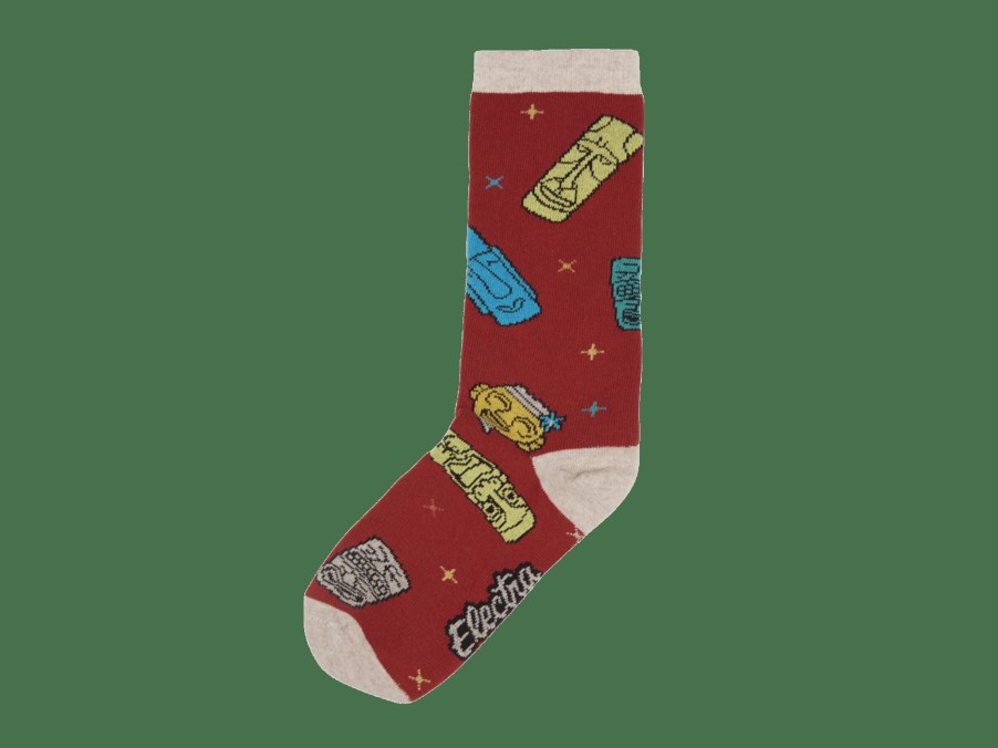 Apparel Trek Socks | Electra Tiki Time Socks Dark Red