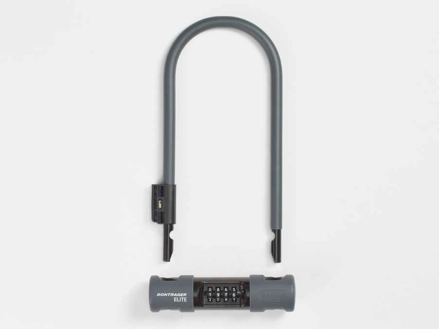 Accessories Trek Locks | Bontrager Elite Combo U-Lock With Cable Black