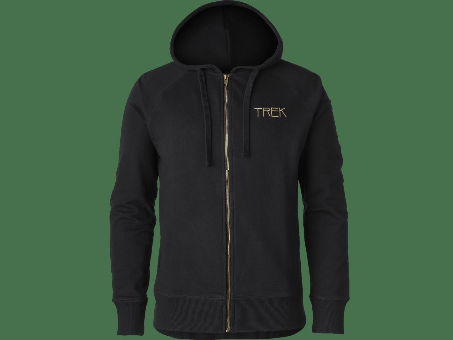 Apparel Trek Casual Wear | Trek Vintage Logo Zip-Up Unisex Hoodie Black