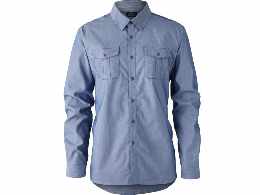 Apparel Trek Jerseys | Bontrager Adventure Cycling Chambray Shirt Chambray Blue