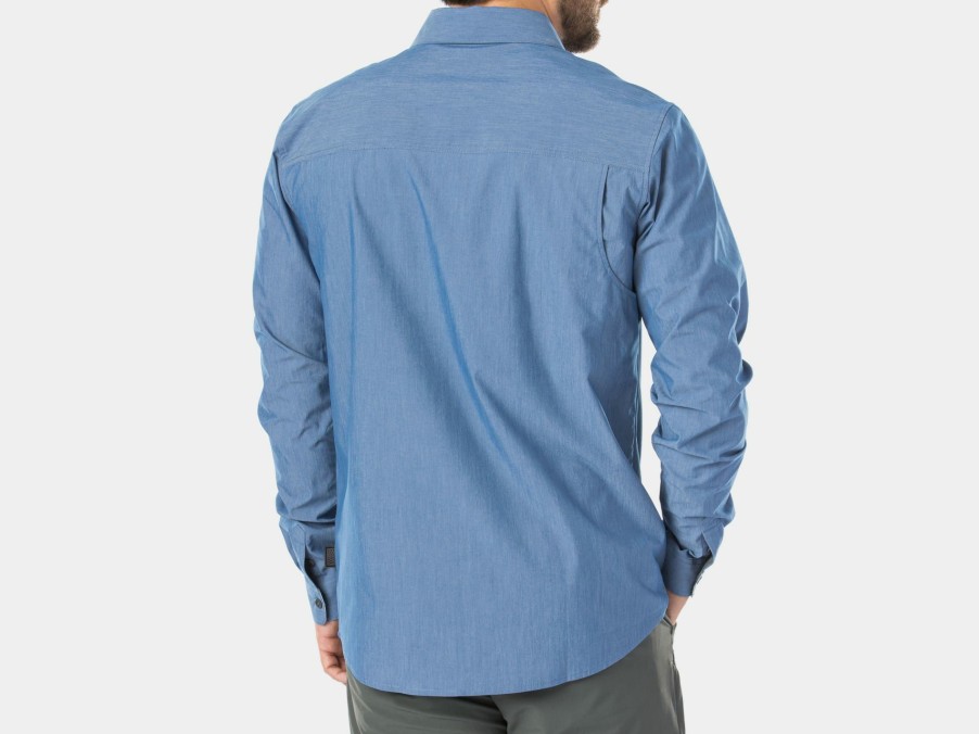 Apparel Trek Jerseys | Bontrager Adventure Cycling Chambray Shirt Chambray Blue