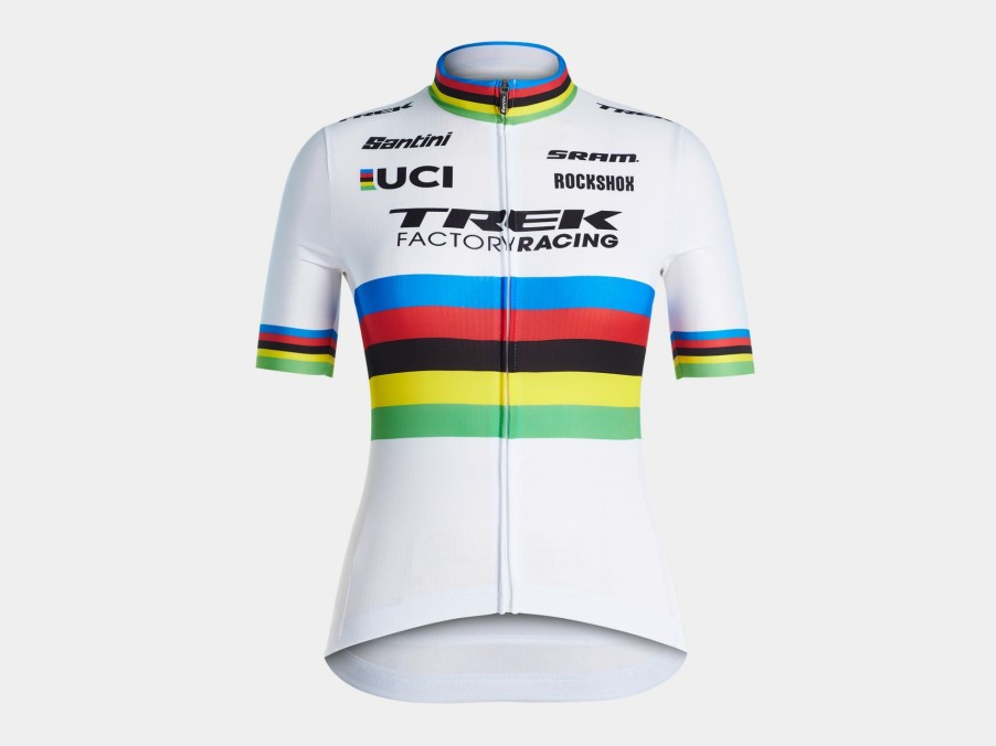 Apparel Trek Team Wear | Santini Trek Factory Racing Women'S Replica World Champion Cycling Jersey White/Yellow