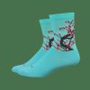 Apparel Trek Socks | Defeet Aireator 4'' Women'S Blossom Socks Light Blue