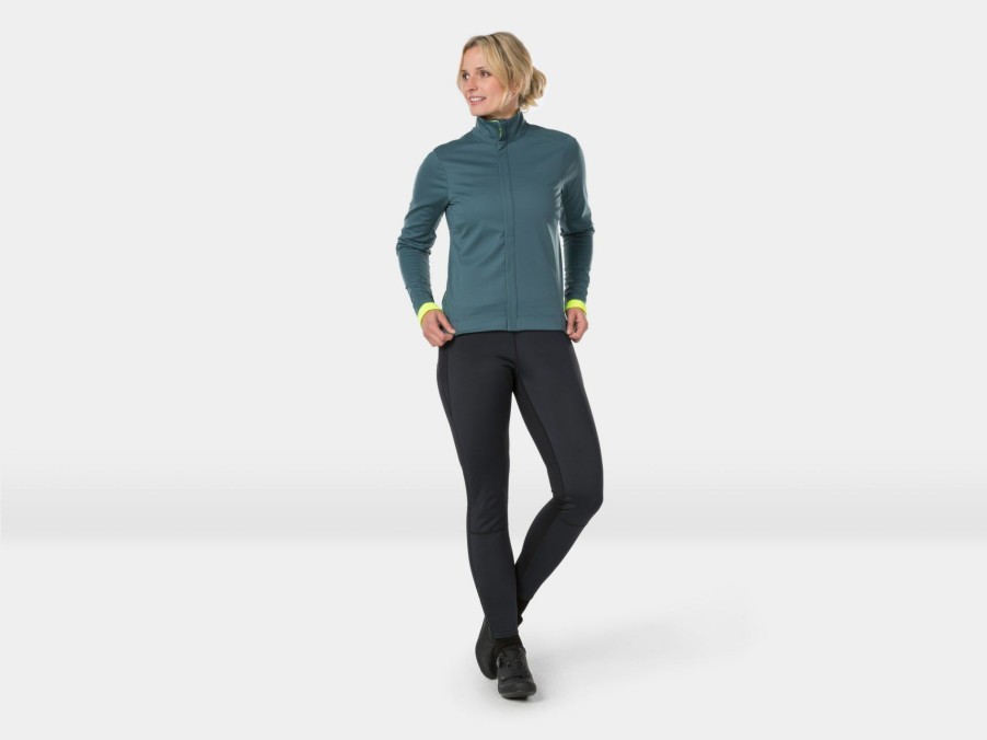 Apparel Trek Women'S Apparel | Bontrager Velocis Women'S Subzero Softshell Cycling Jacket Battleship Blue