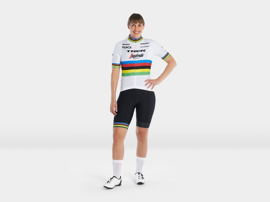 Apparel Trek Team Wear | Santini Trek-Segafredo Women'S Replica World Champion Cycling Jersey White/Yellow