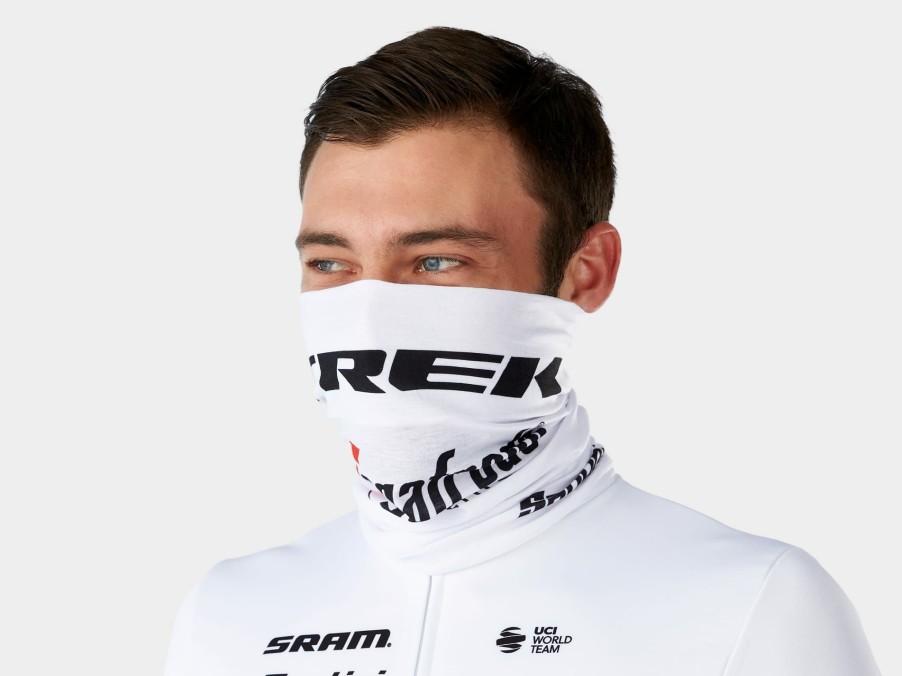 Apparel Trek Cycling Caps & Headwear | Santini Trek-Segafredo Team Cycling Neck Gaiter White/Black