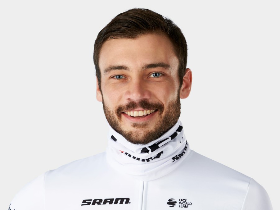 Apparel Trek Cycling Caps & Headwear | Santini Trek-Segafredo Team Cycling Neck Gaiter White/Black