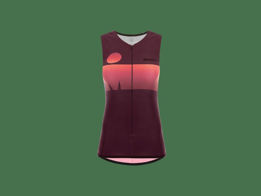 Apparel Trek Jerseys | Santini Ironman Audax Women'S Triathlon Top Dark Purple/Dark Pink