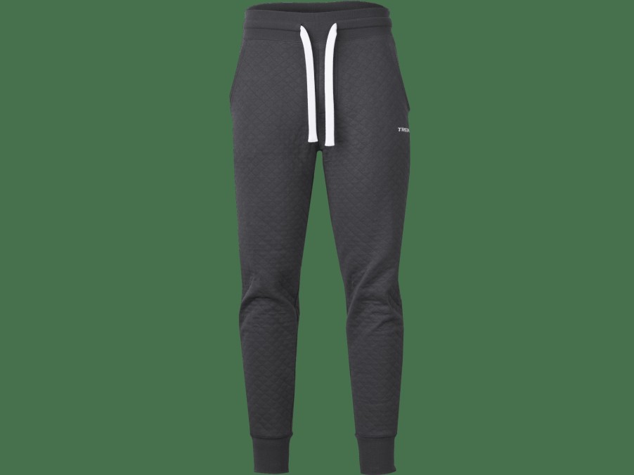 Apparel Trek Casual Wear | Trek Quilted Jogger Unisex Sweatpant Black