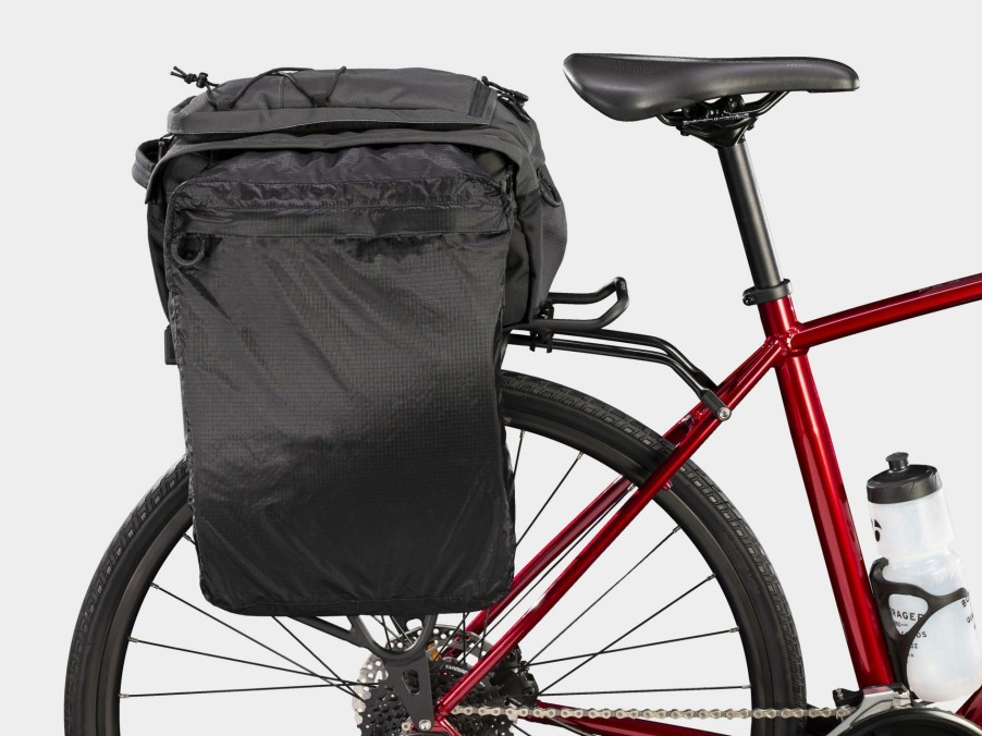 Accessories Trek Bags & Panniers | Bontrager Mik Utility Trunk Bag With Panniers Black