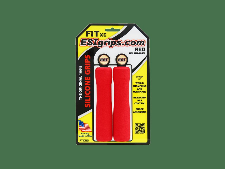 Parts Trek Grips | Esi Fit Xc Silicone Grip Set Red