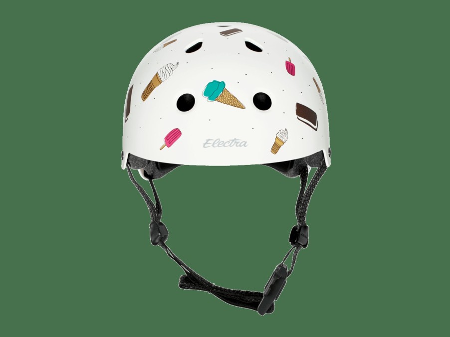 Apparel Trek Fitness & Commuter Helmets | Electra Lifestyle Lux Soft Serve Graphic Helmet White/Teal