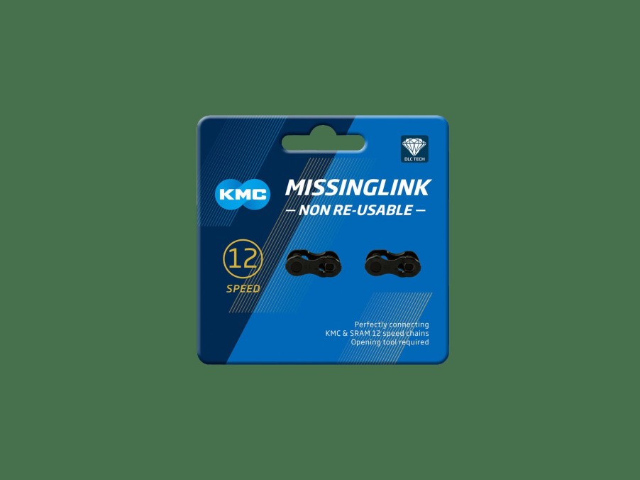 Parts Trek Chains | Kmc Missing Link Dlc Single-Use Chain Link Card Of 2 Black